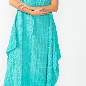 IC COLLECTION Turquoise Textured Dress